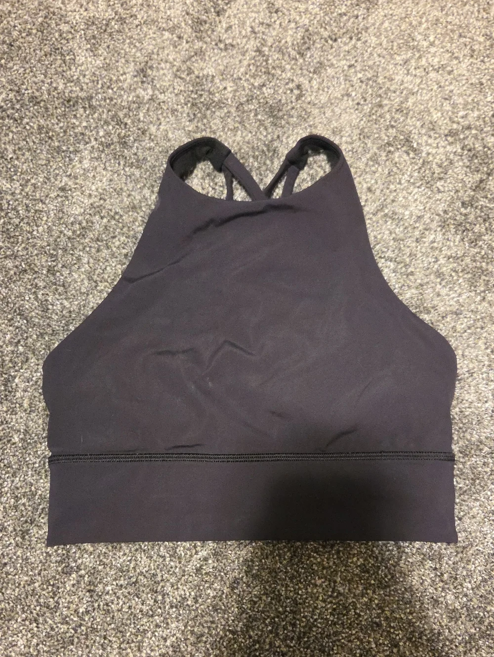 Lululemon High Neck Black Sports Bra Size 6